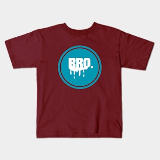 Bro Logo in Blue and White Kids T-Shirt